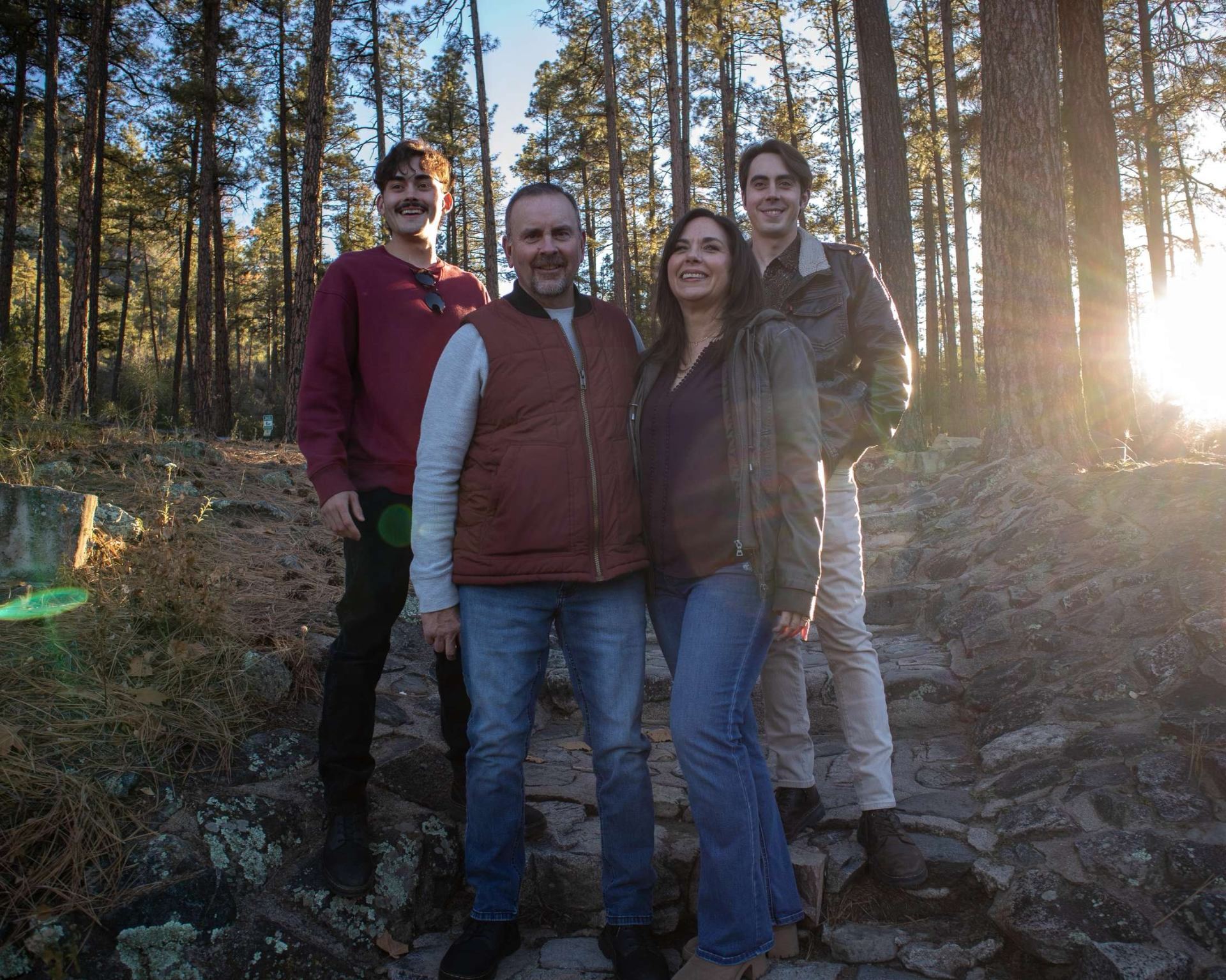 The Thumb Butte family crew at sunrise